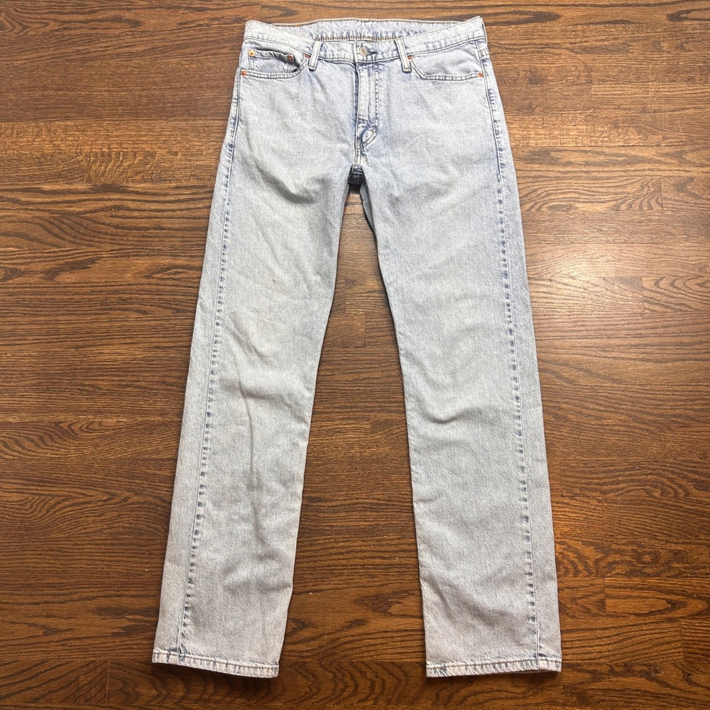 Levis 513 Slim Straight Jeans Light Wash Denim Mens 32x32 08513-0963